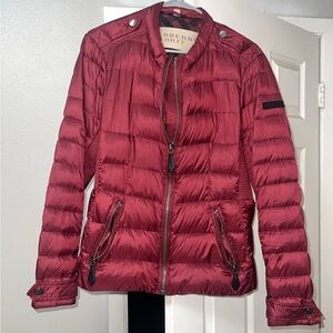 Burberry Brit Women's Puffer Jacket in Burgundy
